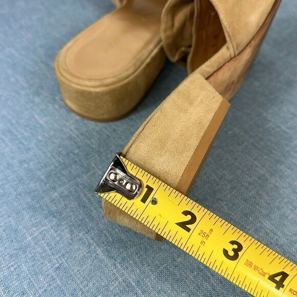 STUART WEITZMAN Suede Beige Bow Accents Mule Sandals Slides Size 7 M - Picture 11 of 11